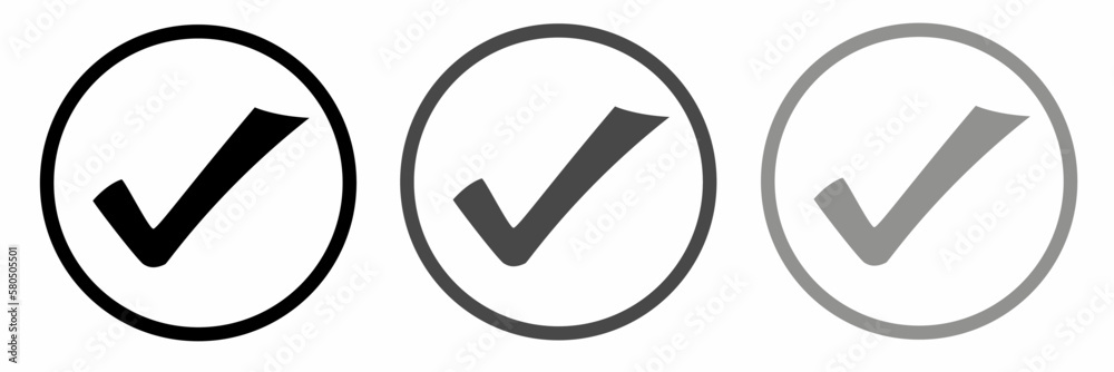 Check mark icon illustration. Design for business. Stock vector illustration. Check mark icon illustration. Design for business. Stock vector illustration.