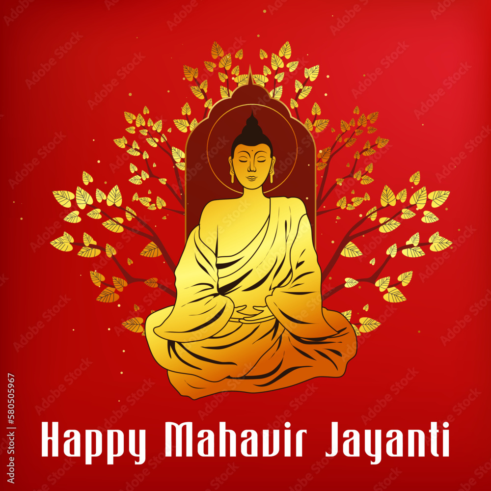 illustration Of Mahavir Jayanti illustration Of Mahavir Jayanti