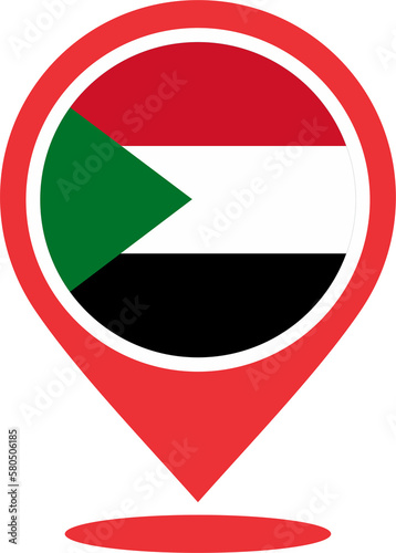 Free Download Pin map location of Sudan  2023031198 - GFXLoad