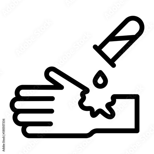 corrosive line icon