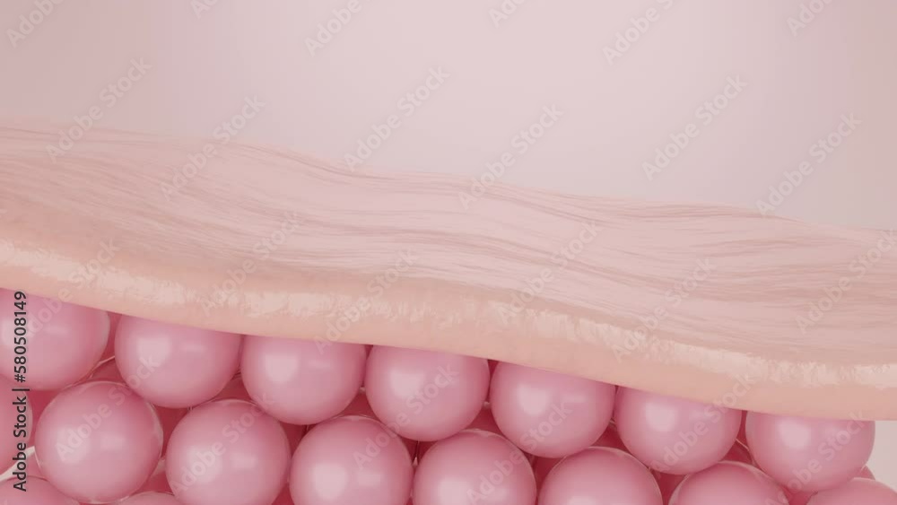 Vitamin C drop and absorb by skin to deep cells, enhancing firmness and suppleness to skin. Vitamin C serum treatment and Cosmetic product concept. 3D rendering.