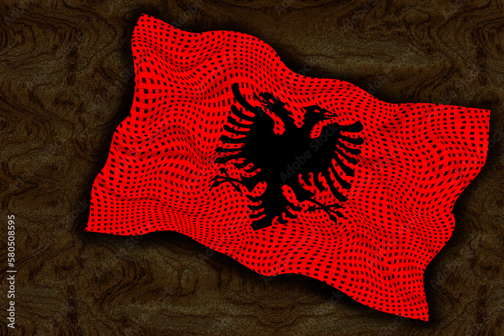 National flag of Albania. Background with flag of Albania National flag of Albania. Background with flag of Albania