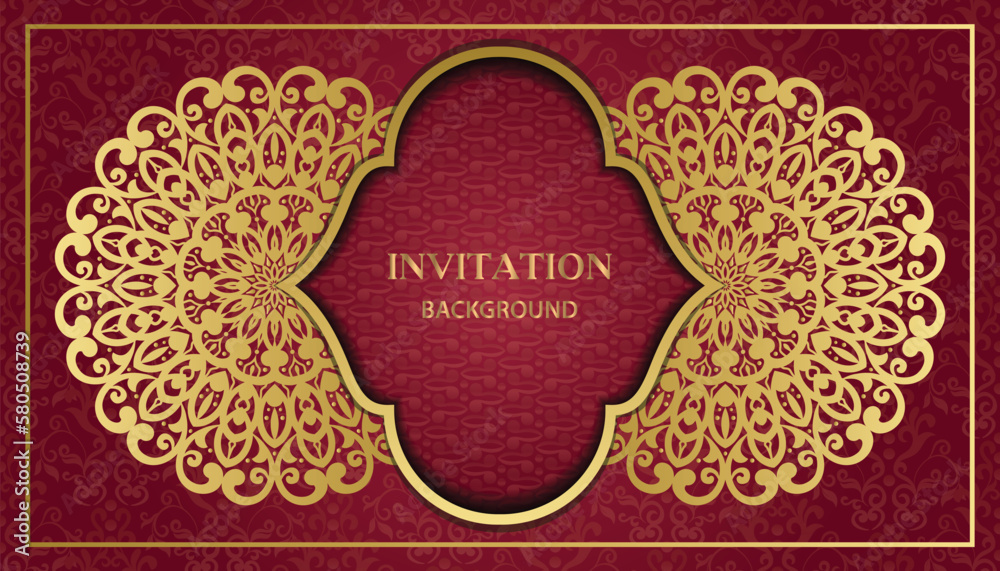 Decorative golden floral ornamental mandala design background. Arabesque style greeting and invitation card. Decoration, Decorative, Ornament, Ornamental, India, Indian, Arabic, Damask, Asian, Turkish Decorative golden floral ornamental mandala design background. Arabesque style greeting and invitation card. Decoration, Decorative, Ornament, Ornamental, India, Indian, Arabic, Damask, Asian, Turkish