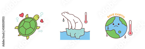 Activities for environmental protection. As global temperatures rise, glaciers are melting and animals are suffering.