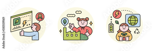 Activities for environmental protection. Environmentally conscious companies and global issues. and energy management.