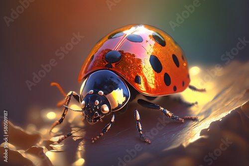 ladybug created using Generative AI Technology © Abapux