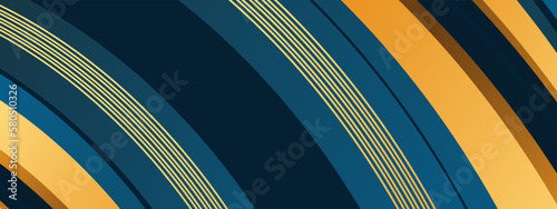 Abstract dark blue gold background vector