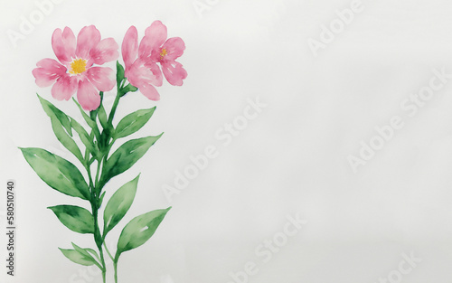Watercolour illustration of a bouquet of flowers with a plain white background