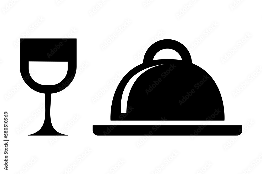 Fototapeta premium Kitchen Utensils Silhouette Vector 