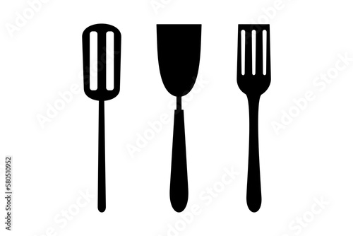 Kitchen Utensils Silhouette Vector	