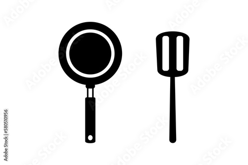 Kitchen Utensils Silhouette Vector	