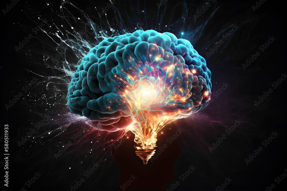 Brain Structures with Burst of Light