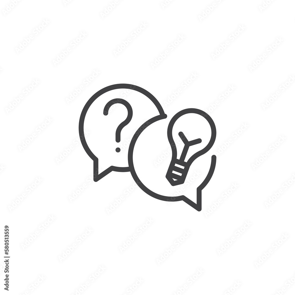 Quick tips line icon Quick tips line icon