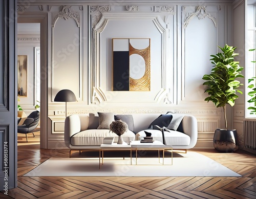 Elegant Parisian style livi...