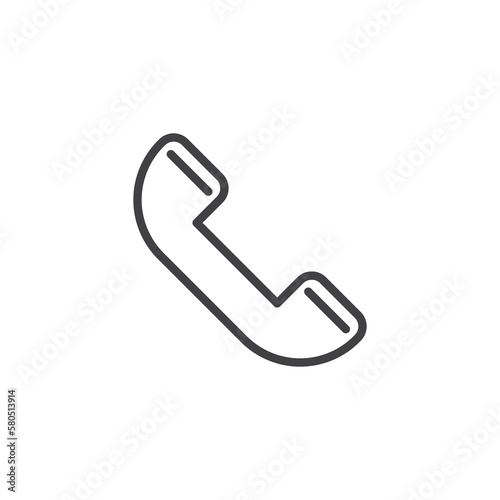 Handset telephone line icon