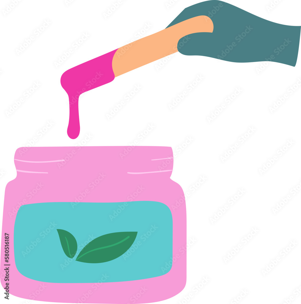 Waxing spa illustration Waxing spa illustration
