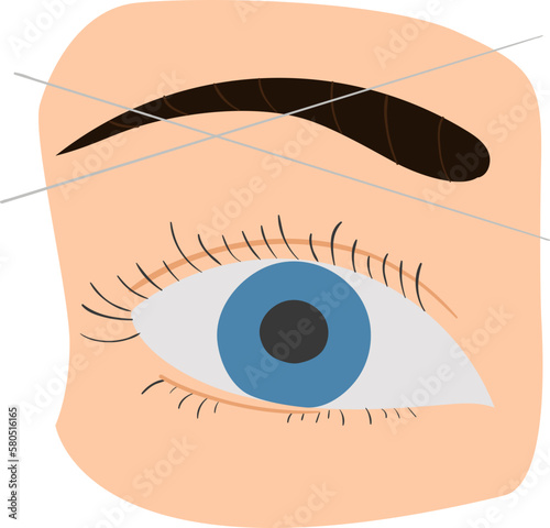 Eyebrow threading spa illustration