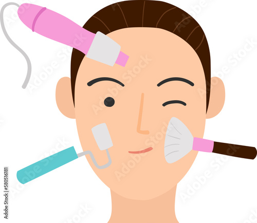 Skin treatment spa illustration