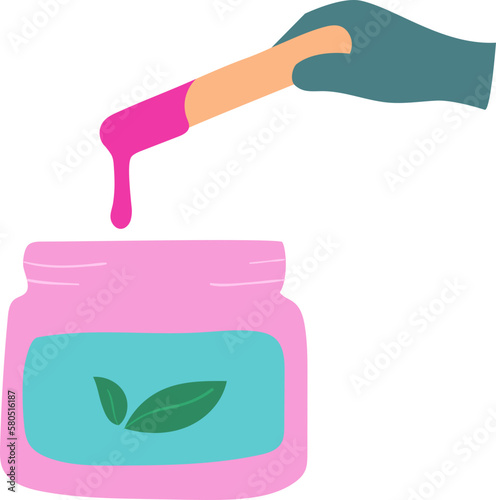 Waxing spa illustration