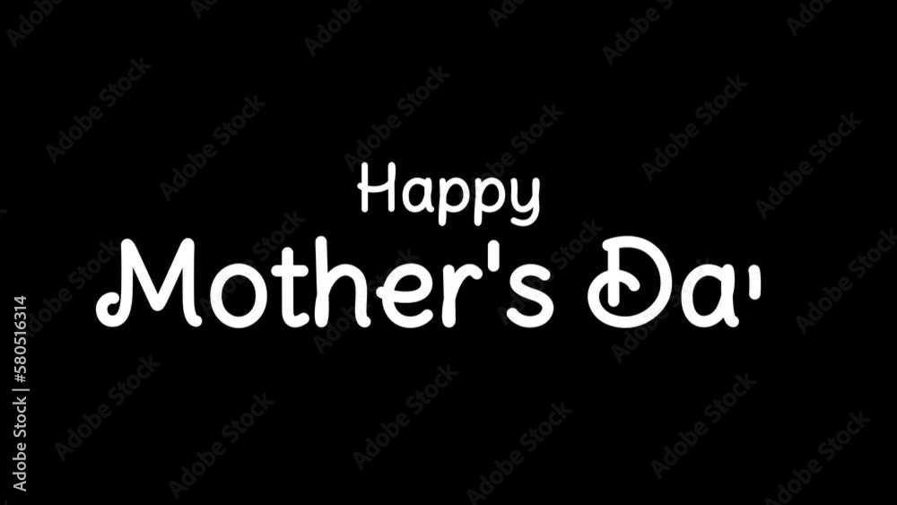Happy Mother's Day. Animation mother day. Mother day animated. Animation 4k for mother's day, shop, discount, sale, flyer, decoration. Lettering style. Happy Mother's Day. Animation mother day. Mother day animated. Animation 4k for mother's day, shop, discount, sale, flyer, decoration. Lettering style.