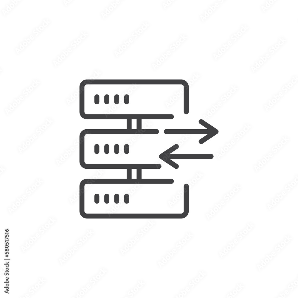 Fototapeta premium Data transfer line icon