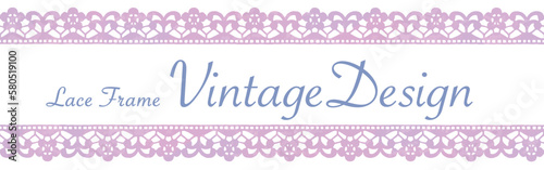 アンティークなレース素材を使ったデザイン。水彩風、ベクター素材