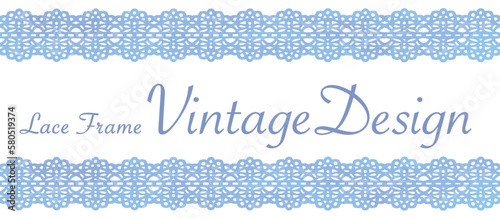アンティークなレース素材を使ったデザイン。水彩風、ベクター素材