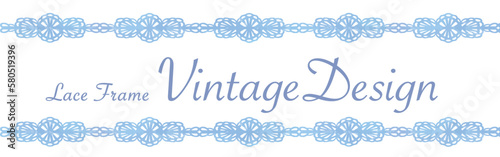 アンティークなレース素材を使ったデザイン。水彩風、ベクター素材