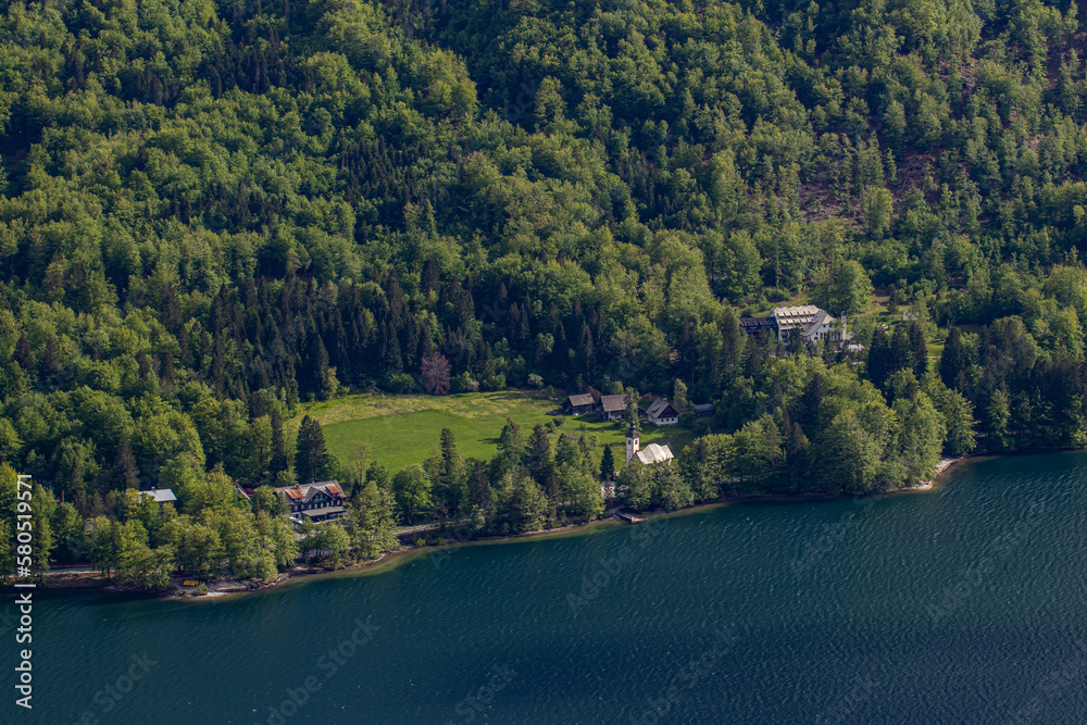 Fototapeta premium Beautiful Bohinj lake in Slovenia 
