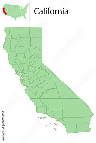 カリフォルニア アメリカ 地図 アイコン