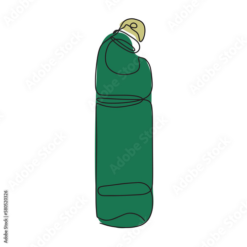 Icon outline detergent bottle for toilet. Vector illustration.