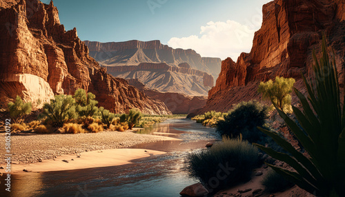 Photorealistic ai artwork of grand canyon national park. Generative ai. photo