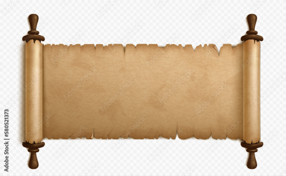 Vintage Blank Paper Scroll Stock Photo - Download Image Now - Treasure Map,  Torah, Parchment - iStock