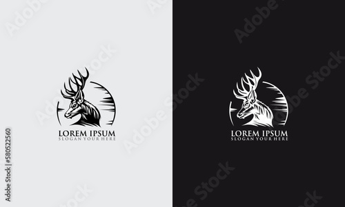dear head design creative logo template
