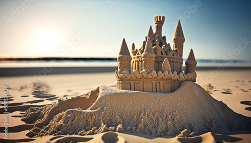 sand castle on beach © jang