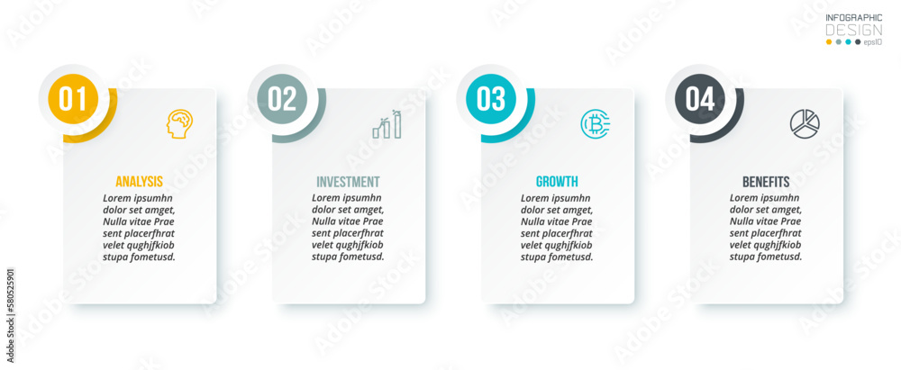 Infographic template business concept with step. Infographic template business concept with step.