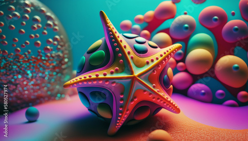 tropical starfish and seashell