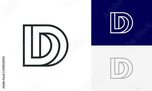 letter D logo design vector