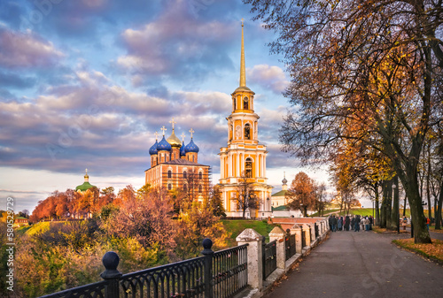 Stampa su tela Bell tower and Assumption Cathedral, Ryazan Kremlin, Ryazan