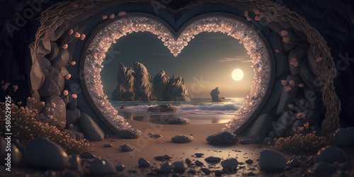 Heart-shaped cave