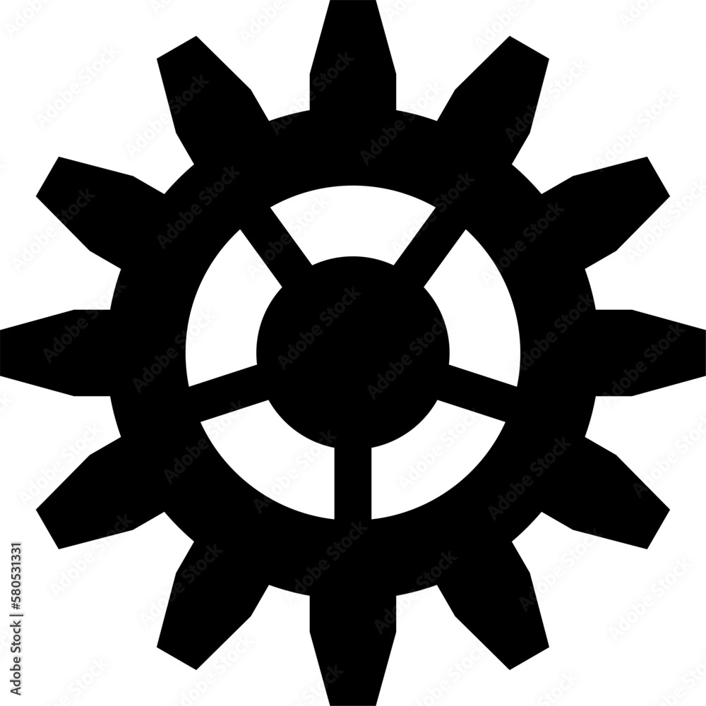 Obraz premium Connected cogs gears vector illustration.