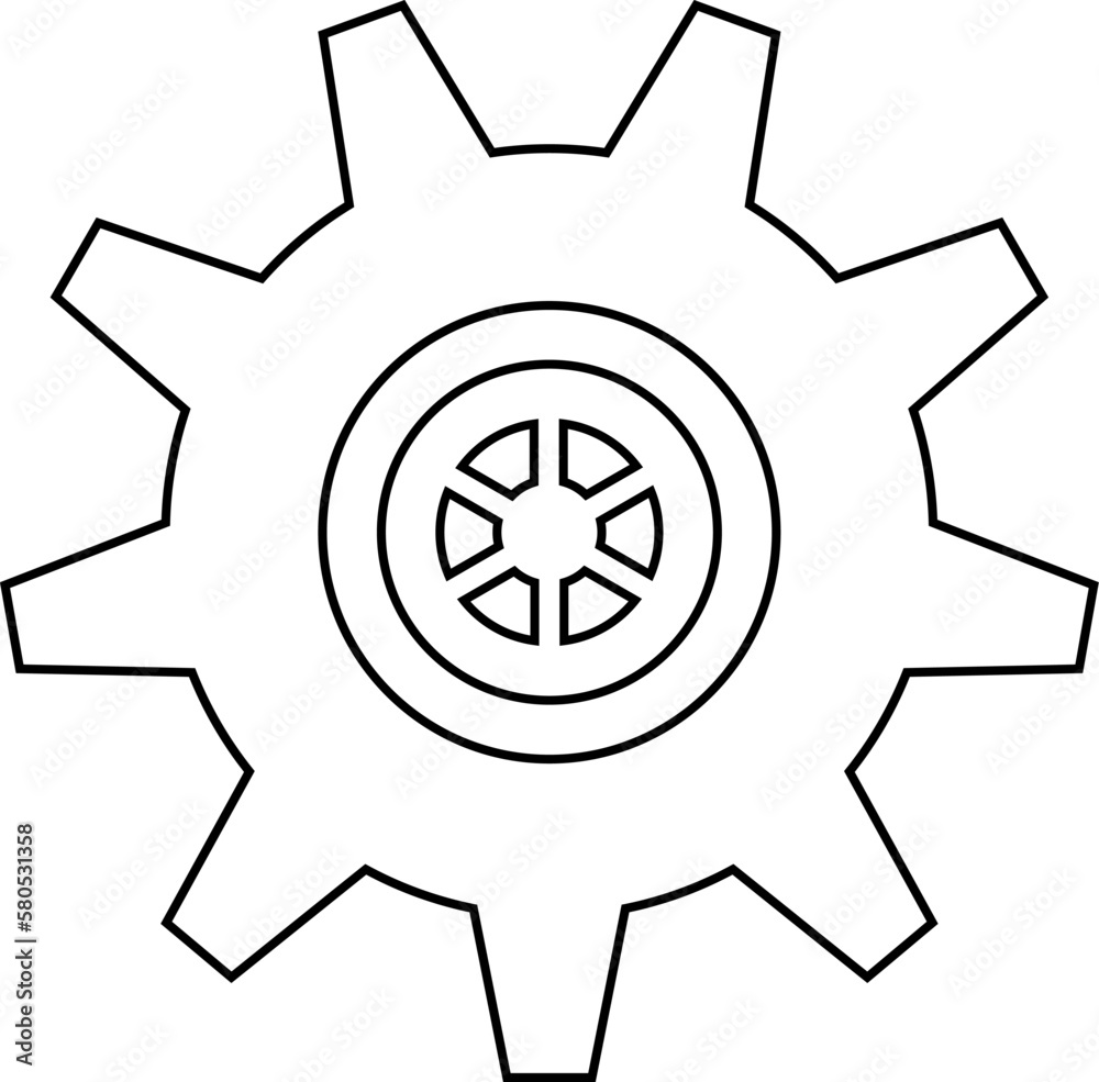 Connected cogs gears vector illustration. Connected cogs gears vector illustration.