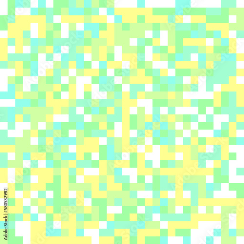 Yellow green mosaic pattern. Mosaic color gradient. Vector illustration for your design project. Pixel landscape color swatch. Abstract background illustration.