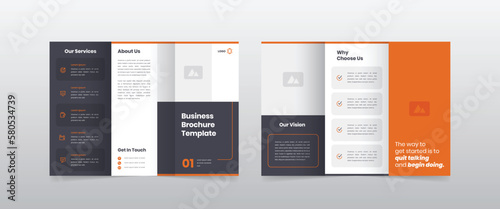Simple Business Trifold Brochure Template