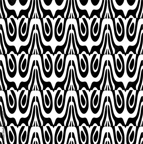 Vector monochrome pattern, Abstract texture for fabric print, card, table cloth, furniture, banner, cover, invitation, decoration, wrapping.seamless repeating pattern.Black and 
white color.