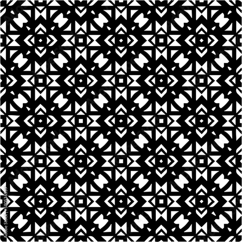 Vector monochrome pattern, Abstract texture for fabric print, card, table cloth, furniture, banner, cover, invitation, decoration, wrapping.seamless repeating pattern.Black and white color.