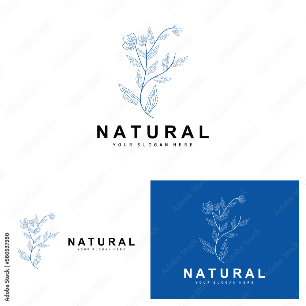 Simple Botanical Leaf and Flower Logo, Vector Natural Line Style, Decoration Design, Banner, Flyer, Wedding Invitation, and Product Branding Simple Botanical Leaf and Flower Logo, Vector Natural Line Style, Decoration Design, Banner, Flyer, Wedding Invitation, and Product Branding