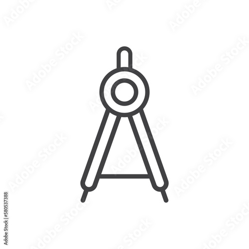 Fototapeta Naklejka Na Ścianę i Meble -  Drawing compass icon