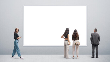 People at the contemporary art exhibition
