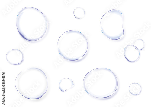 Valokuva 背景透過のブルー水滴